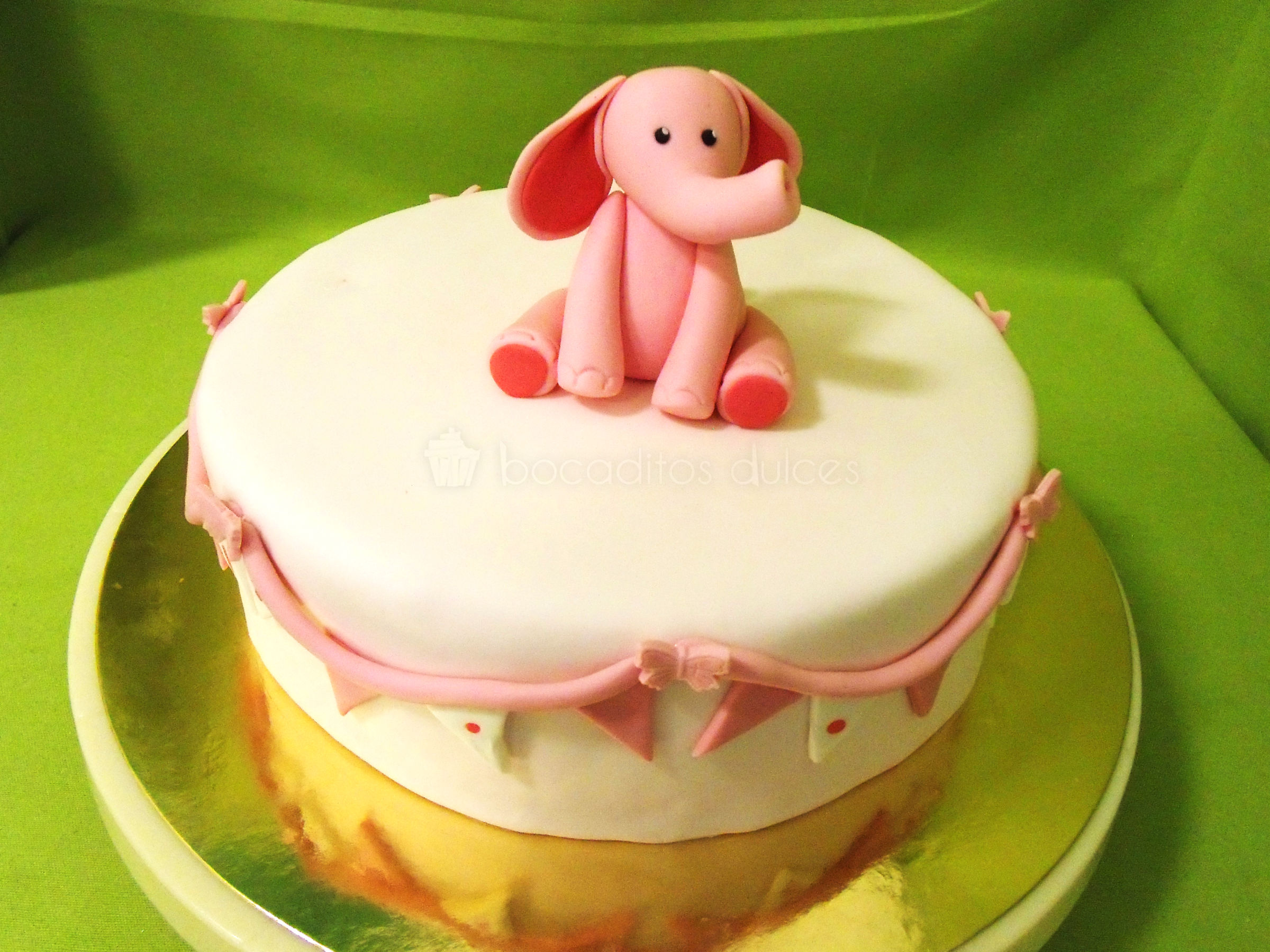 JeVenis 10 piezas de decoración para tartas de elefante rosa para bebé y niña