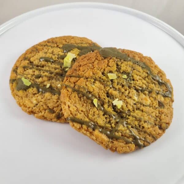 cookie de pistacho y chocolate blanco