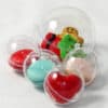 bolitas transparentes con macarons o galletitas
