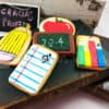detalle de las galletas decoradas del pack gracias profe