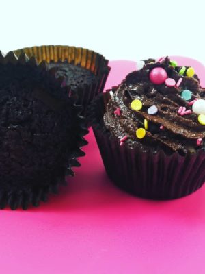 cupcakes de chocolate y coco sanos