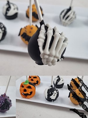cake pops decorados de Halloween