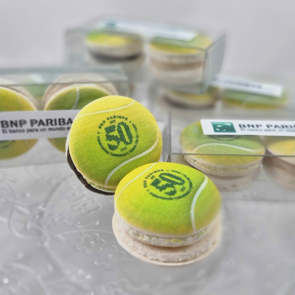 macarons personalizados de pelota de tenis