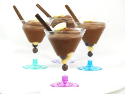 copas con mousse de chocolate
