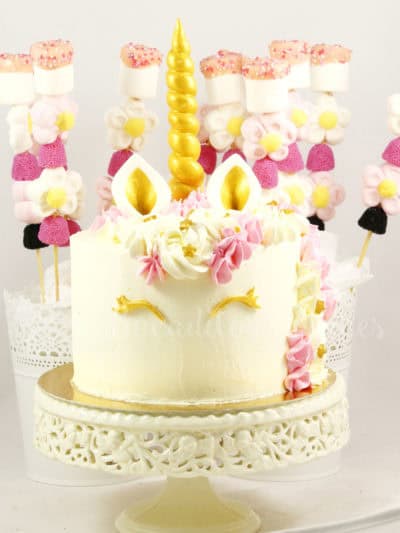 tarta unicornio sin fondant